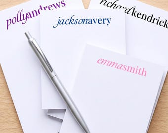 Personalized Notepad with Custom Name Gift for Colleague Trendy Group Gift for Employees Christmas Gift for Parents Memo Pad for Work Remote