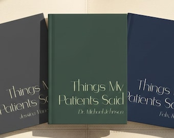 Personalized Doctor Journal Hardcover Medical Notebook Custom Name Gift Physician Resident Appreciation Present Graduation Keepsake Clinical