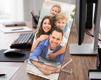 Custom Photo Phone Stand Gift for Him Personalized Gift for Dad Office Desk Display Stand Gift for Doctor Thank You Gift for Father Birthday