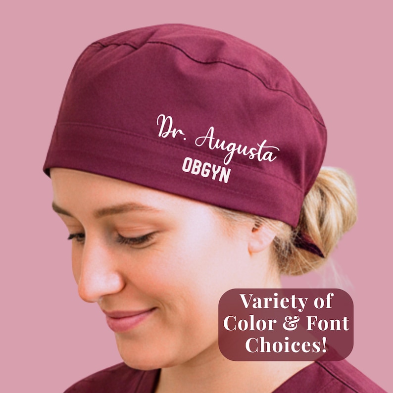 Gorro quirúrgico personalizado para el cuidado de la salud, regalo ortopédico, gorro quirúrgico personalizado para médicos, regalo para residentes, compañeros de posgrado, regalo personalizado. imagen 1