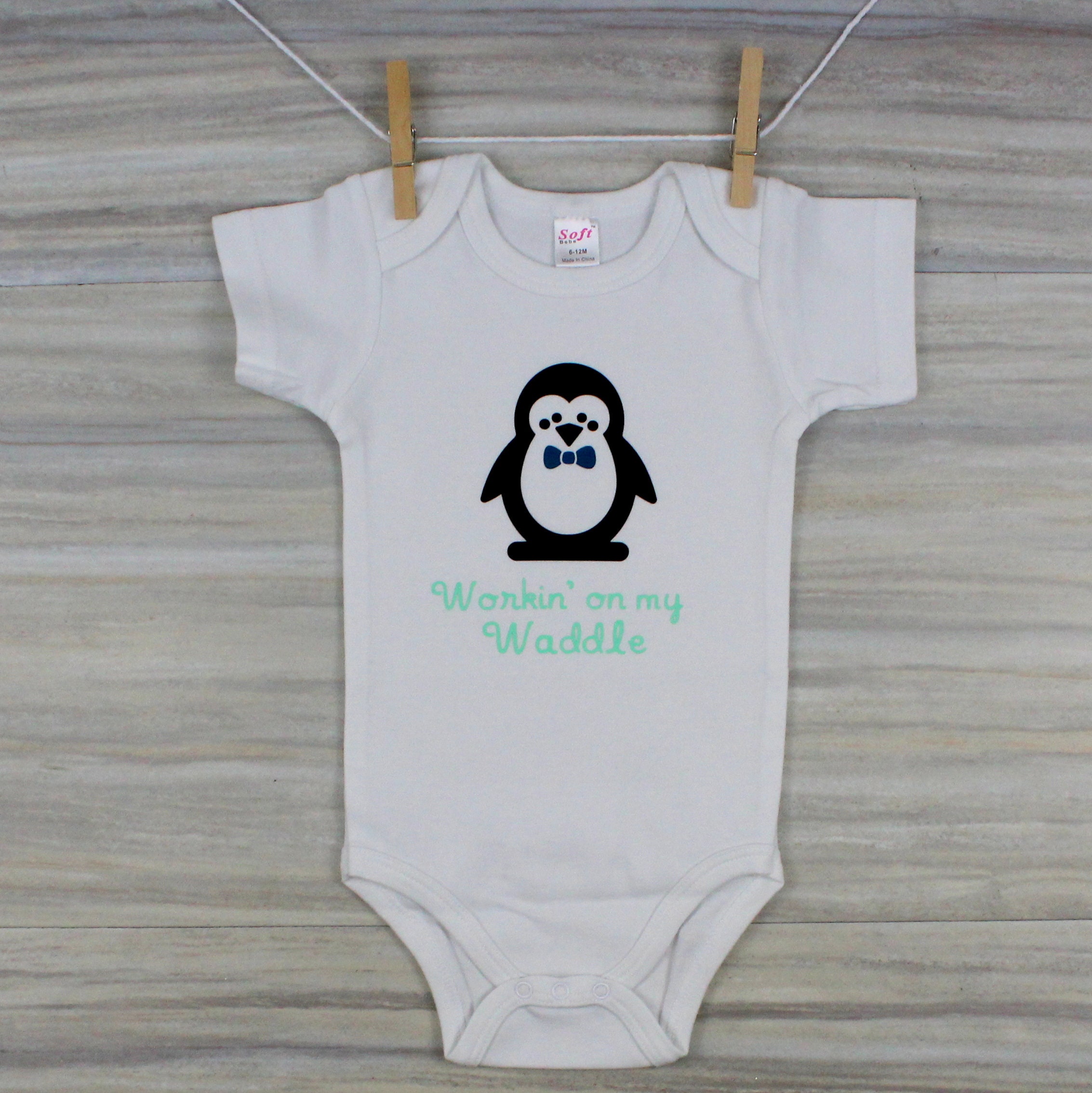 Working on my Waddle Baby Bodysuit Penguin Baby Shirt New | Etsy