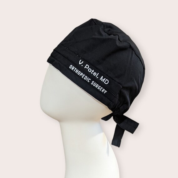 Scrub Hat Sports Ball Fun Teams Fabric Cap Do-Rag Skull Black, Orange