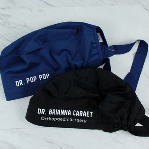 Custom Scrub Cap Personalized Surgical Hat Doctor Gift Orthopedic Surgeon Scrub Cap Medical Professional Custom Gift for Nurse Anesthesia
