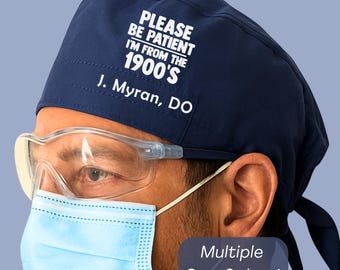 Funny Surgical Scrub Cap Vintage Inspired Nurse Hat Gift for Doctor Surgeon Anesthesiologist Medical Professional Healthcare Worker Humor