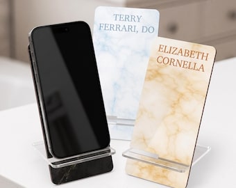 Custom Unisex Gift for Office Personalized Phone Stand with Name Kitchen Gift Idea for Mom or Dad Birthday Gift for Desk Modern Decor Item