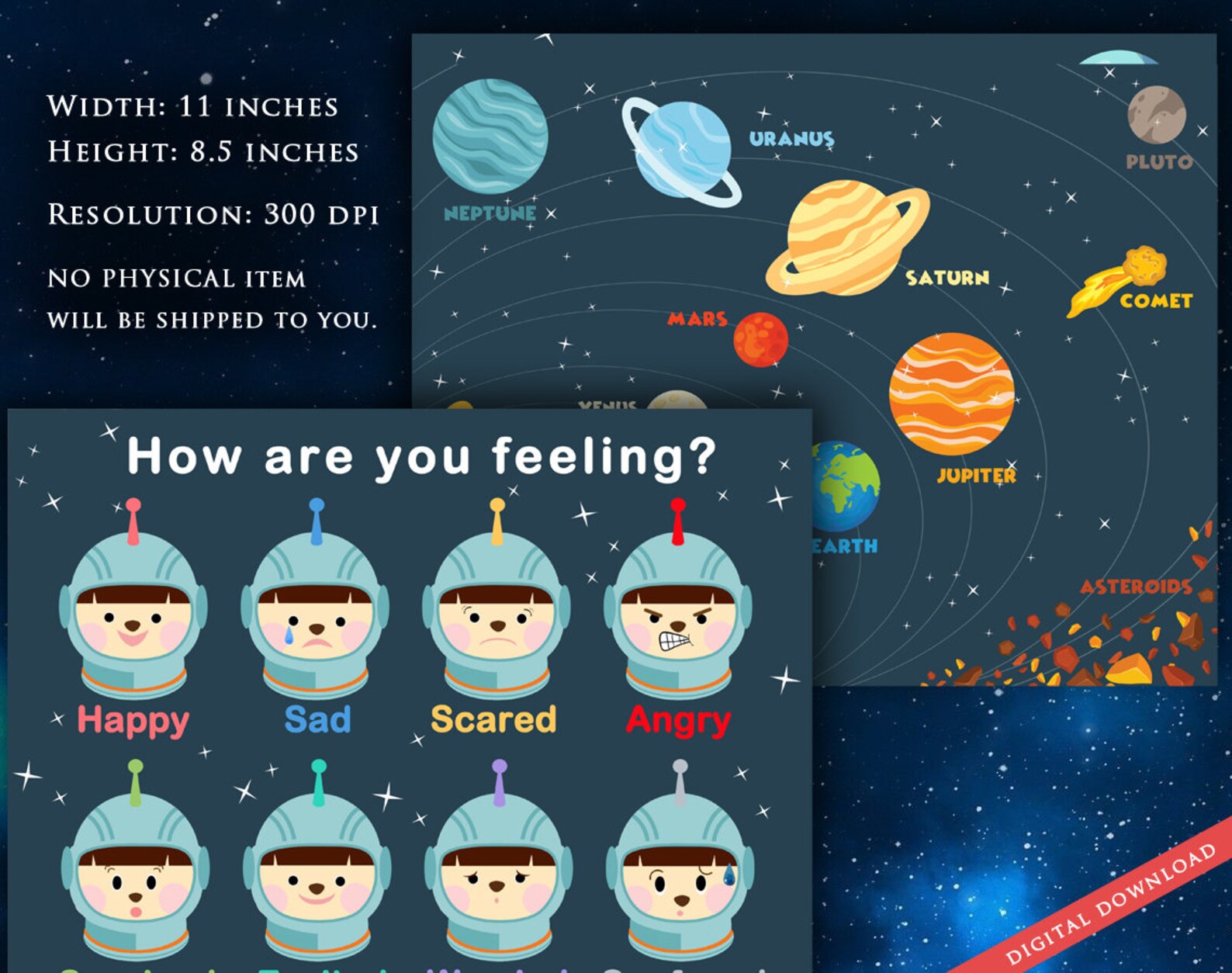 Galaxy Kids Learning 10 Educational Posters Perfect for - Etsy Nederland