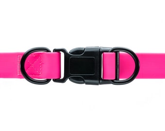Hot Pink Waterproof Dog Collar by PawsWild - Small, Medium, Large