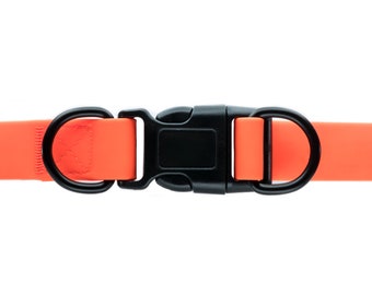 Blaze Orange Wasserdichtes Hundehalsband von PawsWild - Klein, Mittel, Groß