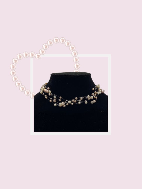 Floating Freshwater Pearl Choker