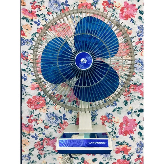 Lakewood Desk Fan In Blue Etsy