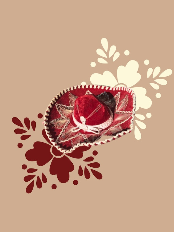 Salazar Red Velvet Sombrero