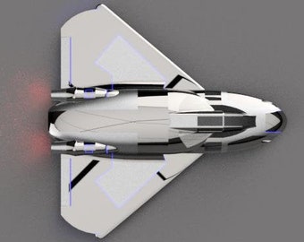 3D Print Spaceship Toy - STL and OBJ Model files for Instant Digital Download