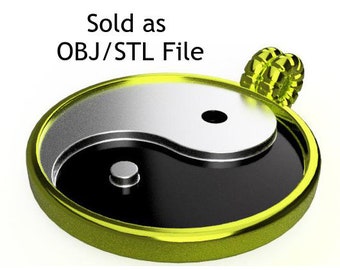 Yin Yang Pendant Tao Medallion 3d Jewelry STL Pendant File | Digital Download