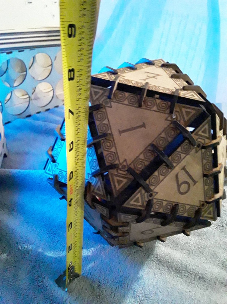 8 Inch, Super Large, 20 Sided i Think You're Cheating RPG DND Wooden