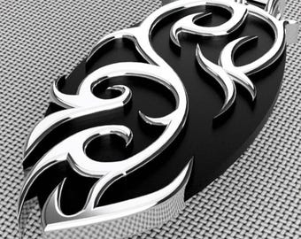 Elven Vine Cabachon Fantasy Style 3D STL Pendant  | LOTR Inspired Elven Costume Prop Digital Download | Cosplay Jewelry