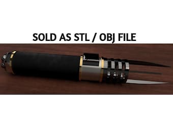 Sith Assassin 3D Print Lightsaber Hilt STL Shell Model File | KIDS STEM project, Costume Prop, Cosplay Instant Digital Download