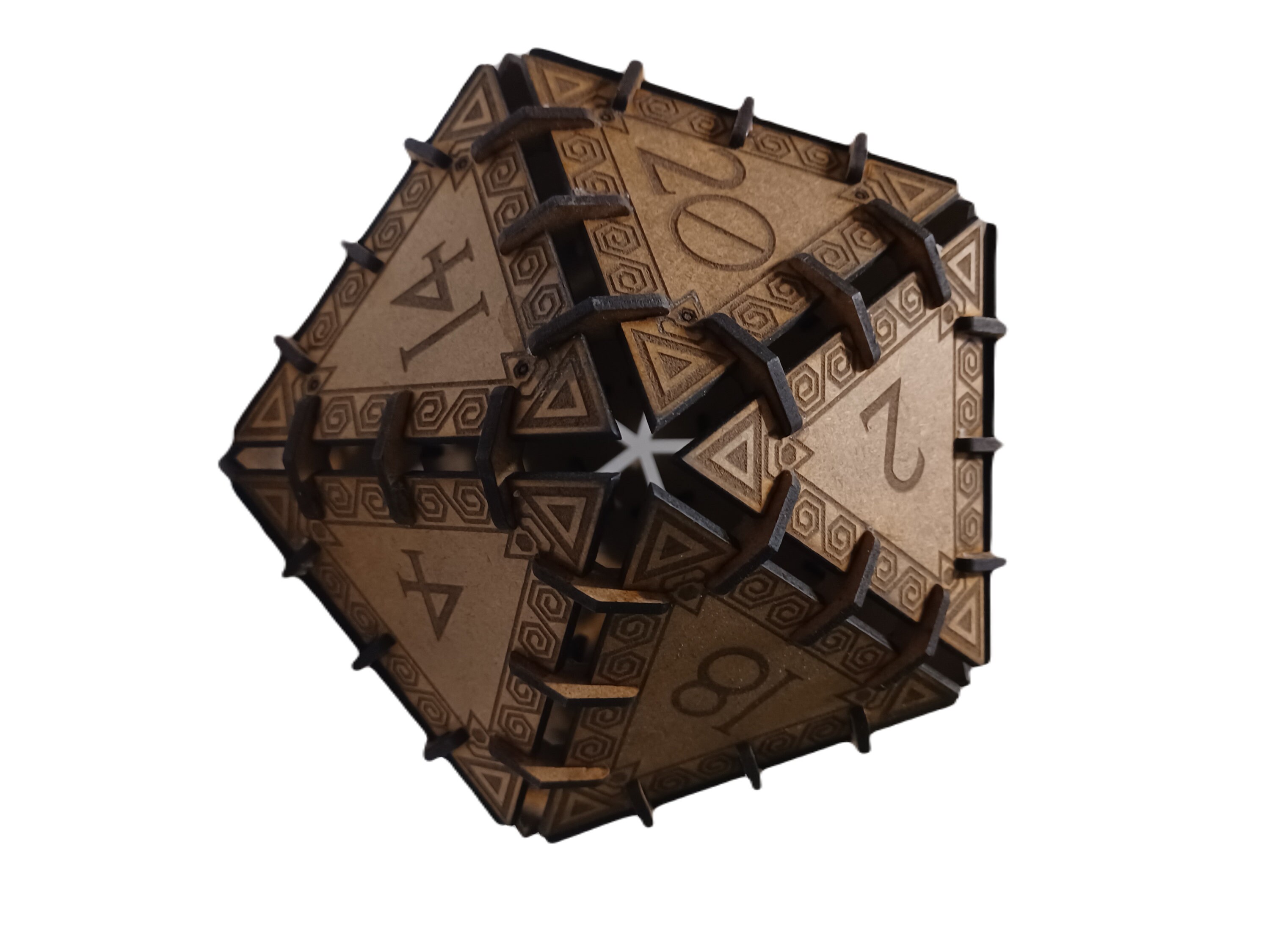 8 Inch, Super Large, 20 Sided i Think You're Cheating RPG DND Wooden