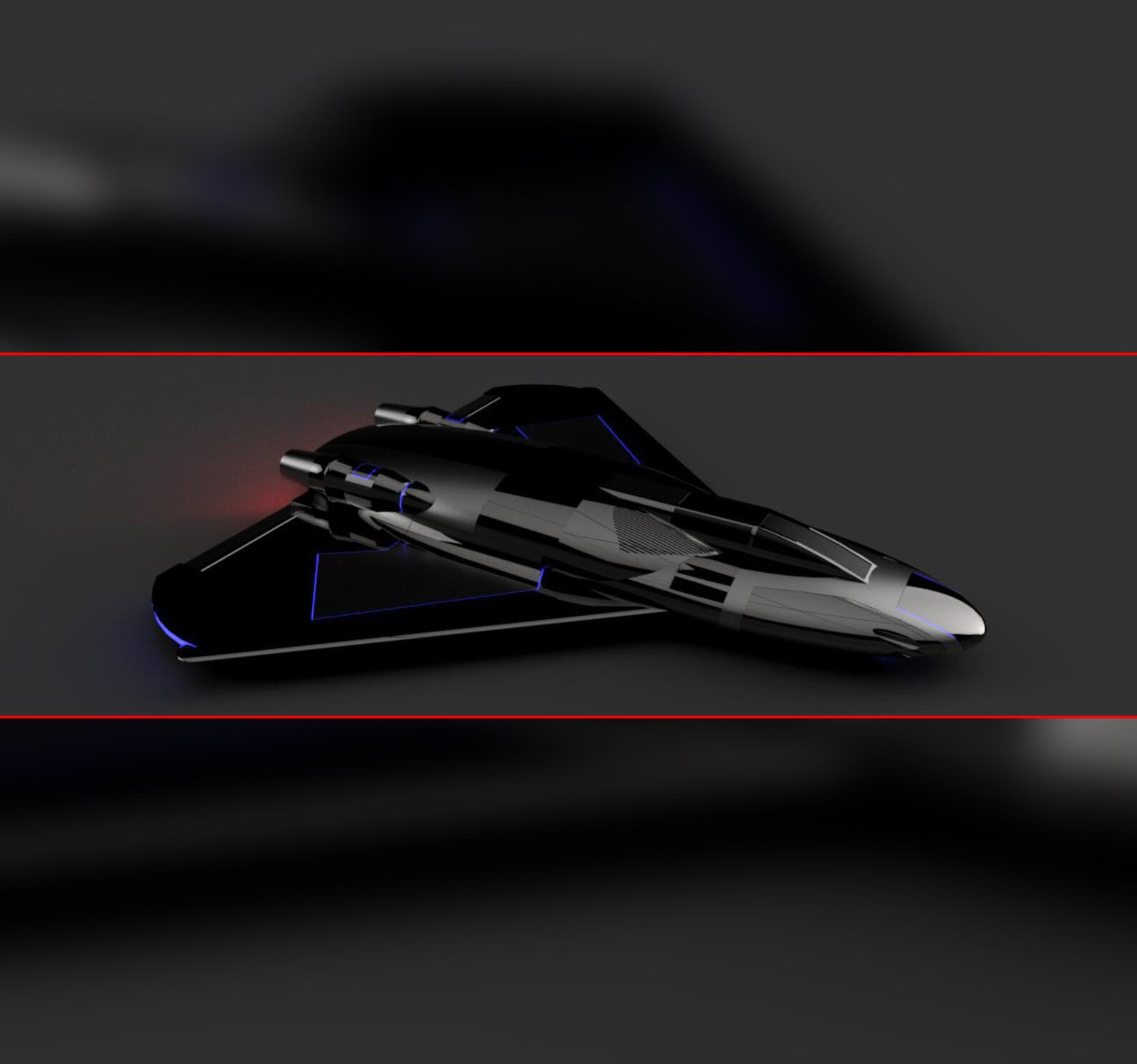 3D Print Spaceship Toy STL and OBJ Model Files for Instant Digital