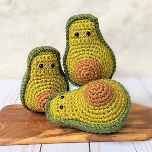 HAAKPATROON: Avocado Play Food, Amigurumi downloadbaar haakpatroon voor beginners