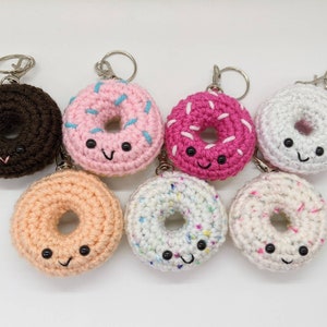 CROCHET PATTERN: Donut Keychain, Amigurumi Downloadable Beginner Crochet Pattern, PDF Download for Play Food image 6