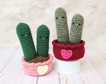 Crochet Cactus Plush Pattern: DIY Amigurumi Twin Cacti (Digital Download)