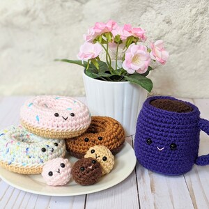 CROCHET PATTERN: Donut Holes Play Food, Beginner Amigurumi Plush Toy, Downloadable PDF Pattern, Easy Kawaii Food, Breakfast Crochet Food image 4