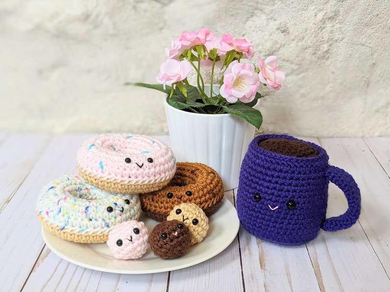 CROCHET PATTERN: Donut Holes Play Food, Beginner Amigurumi Plush Toy, Downloadable PDF Pattern, Easy Kawaii Food, Breakfast Crochet Food image 4