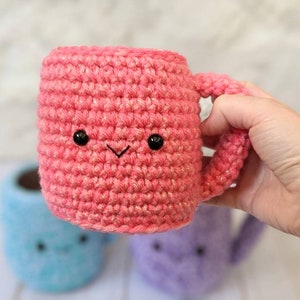 CROCHET PATTERN: Chunky Coffee Mug (Double Stranded), Easy Amigurumi Plush Toy, PDF Pattern Download