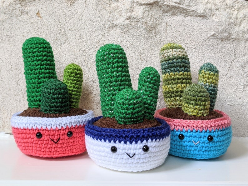 Amigurumi Downloadable Patterns CROCHET PATTERN PACK: Cozy Fall Cactus Cactus Trio Ball Cactus Home Office Decor