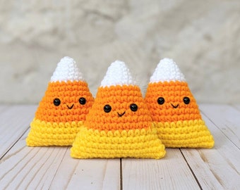 CROCHET PATTERN: Halloween Candy Corn, Amigurumi Downloadable Beginner Crochet Pattern, Halloween Candy Toy Pattern, Trick or Treat Plush