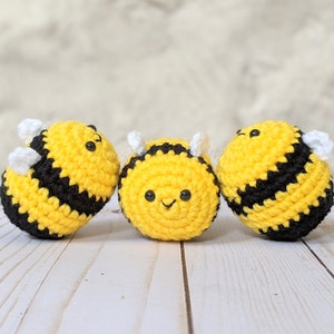 CROCHET PATTERN: Baby Bee Stuffed Animal, Easy Amigurumi Downloadable PDF Pattern, Beginner Amigurumi Pattern image 1