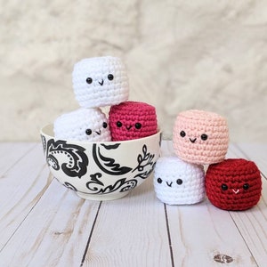 CROCHET PATTERN: Marshmallow Play Food, Easy Amigurumi Downloadable Beginner Crochet Pattern, PDF Download for Pretend Play Food image 4