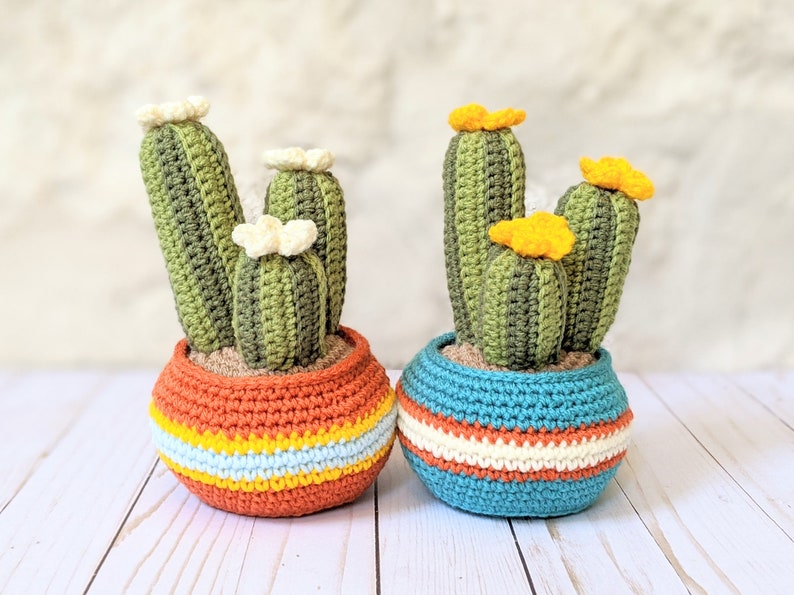 Amigurumi Downloadable Patterns CROCHET PATTERN PACK: Cozy Fall Cactus Cactus Trio Ball Cactus Home Office Decor
