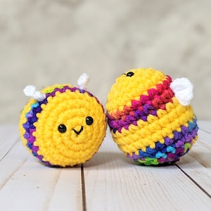 CROCHET PATTERN: Baby Bee Stuffed Animal, Easy Amigurumi Downloadable PDF Pattern, Beginner Amigurumi Pattern image 5