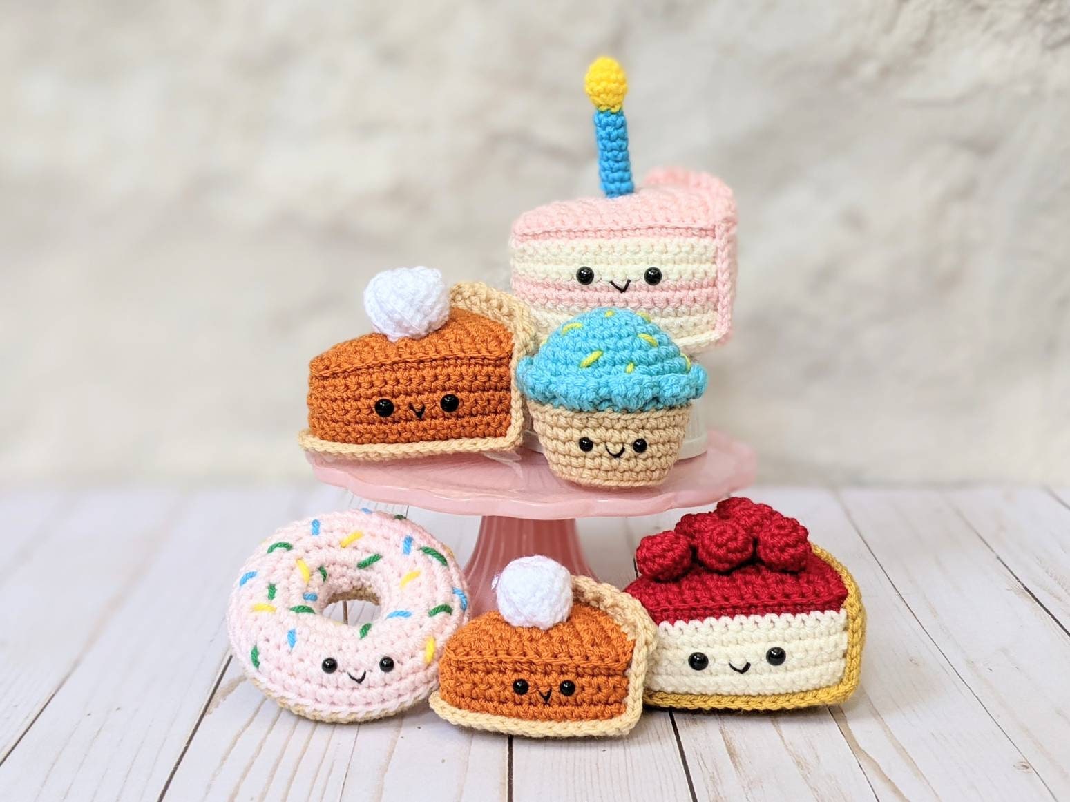 Crochet Slice of Birthday Cake - Repeat Crafter Me