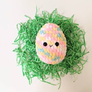 CROCHET PATTERN: Jumbo Easter Eggs, Beginner Amigurumi Easter Basket Eggs, Downloadable PDF Pattern image 6