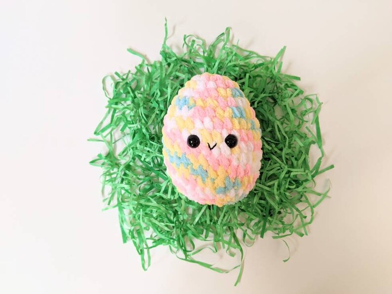 CROCHET PATTERN: Jumbo Easter Eggs, Beginner Amigurumi Easter Basket Eggs, Downloadable PDF Pattern image 6