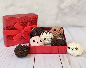 HAAKPATROON: Chocoladetruffels Play Food, Amigurumi downloadbaar PDF-patroon, Amigurumi Kawaii Food