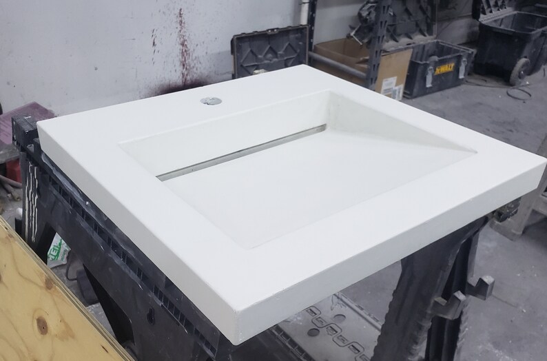 Concrete Ramp Sink Bathroom Vanities Floating Sink Ikea Etsy
