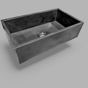 Modern Farmhouse Apron Front Concrete Kitchen Sink - Handcrafted Statement Piece