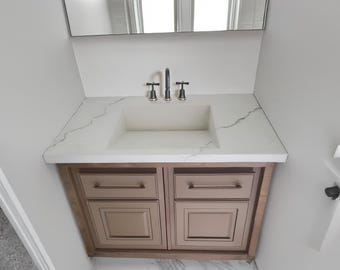 Modern Concrete Ramp Sink for Stylish Bathroom Vanities