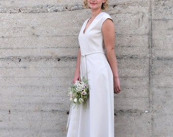 Wedding dress in light gray