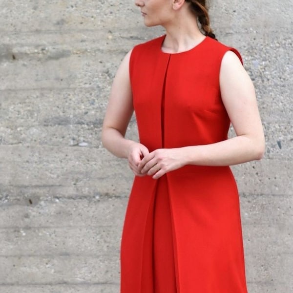 Bodenlanges Kleid in Rot