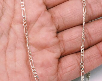 Figaro Chain Sterling Silver - Etsy