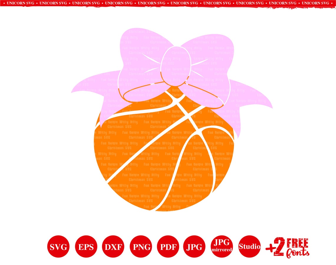 Basketball Svg Bow Svg Baby Girl Svg Svg Files for Cricut Etsy