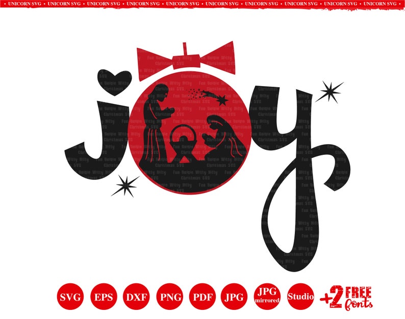 Joy Christmas Svg Nativity Scene Ornaments Svg Winter | Etsy Joy Christmas Svg Nativity Scene Ornaments Svg Winter | Etsy