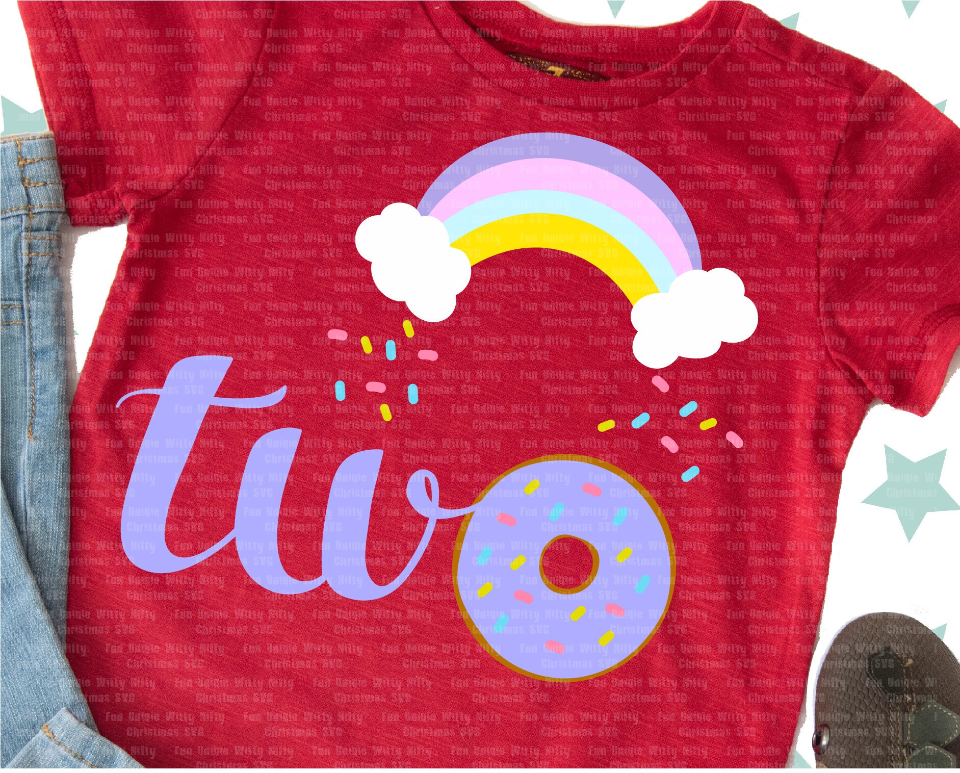 Download Second Birthday Svg Two Svg Rainbow Svg Donut Svg Baby Etsy