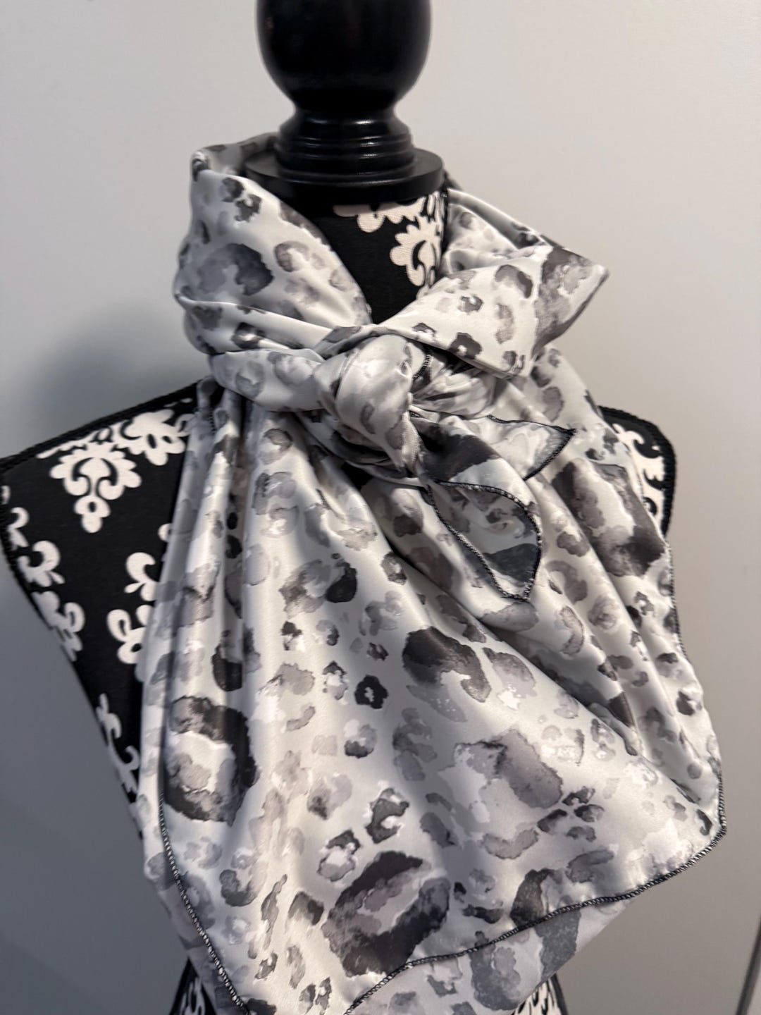 Black Base Gold Animal Print Wild Rag Made by Wild Wind Rags Polyester ...