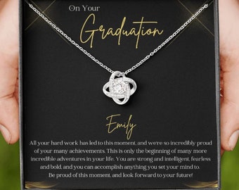 Personalized Graduation Necklace For Her, Graduation Gifts For Daughter,  High School or College Graduation Class of 2024