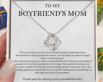 Gift For Boyfriends Mom, Mother's Day Gift For My Boyfriends Mom, Necklace With Message Card, Amazing Boyfriend, New Relationship Gift